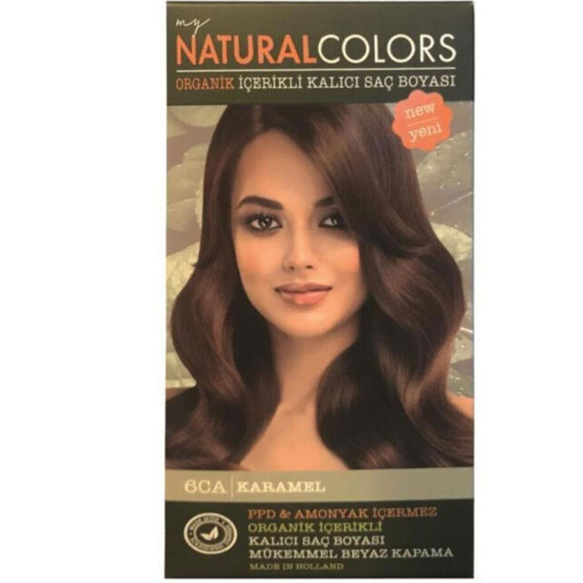 Natural Colors - Organik Kalıcı Saç Boyası No: 6CA Karamel - 1