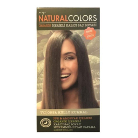 Natural Colors - Organik Kalıcı Saç Boyası No: 7C Orta Küllü Kumral - Natural Colors