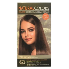 Natural Colors - Organik Kalıcı Saç Boyası No: 7N Orta Kumral - Natural Colors