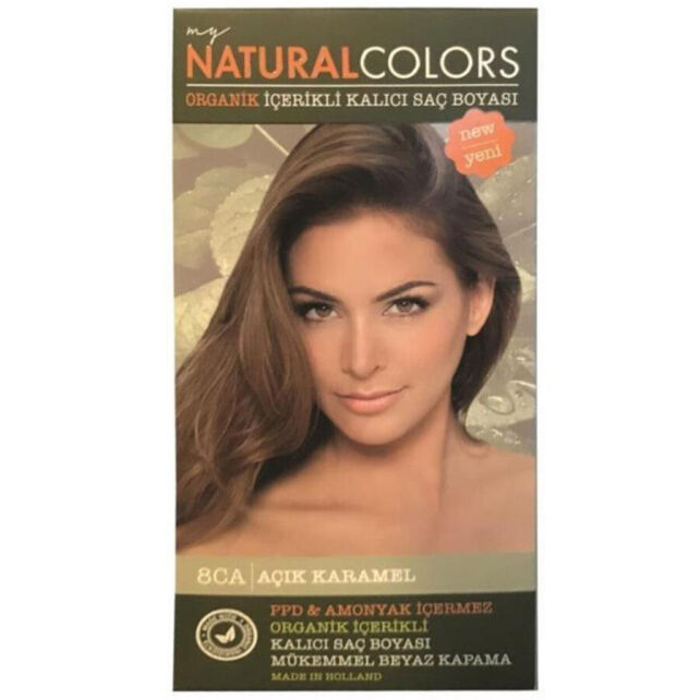 Natural Colors - Organik Kalıcı Saç Boyası No: 8CA Açık Karamel - 1