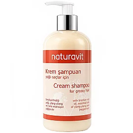 Naturavit Cream Shampoo For Greasy Hair - Yağlı Saç Bakım Şampuanı 500ml - Naturavit