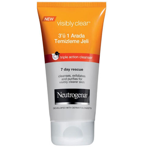 Neutrogena Visibly Clear 3'ü 1 Arada Temizleme Jeli 100ml Neutrogena Visibly Clear 3'ü 1 Arada Temizleme Jeli 100ml