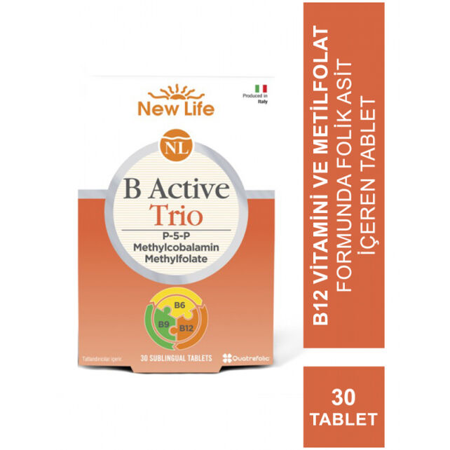 New Life B Active Trio - Takviye Edici Gıda 30 Kapsül - 2