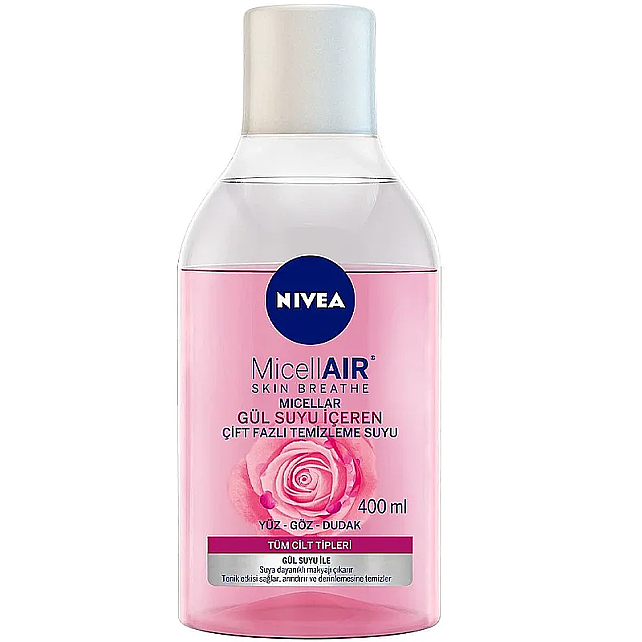 Nivea Aqua Rose Çift Fazlı Micellar Makyaj Temizleme Suyu 400ml - 1