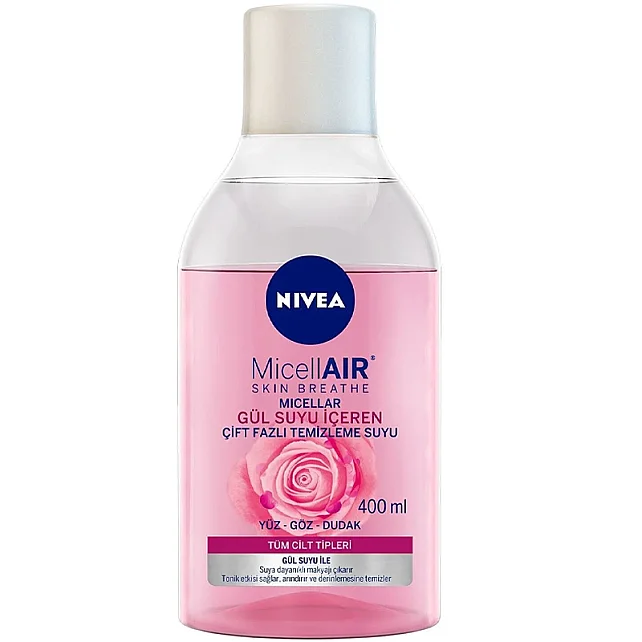 Nivea Aqua Rose Çift Fazlı Micellar Makyaj Temizleme Suyu 400ml - 1