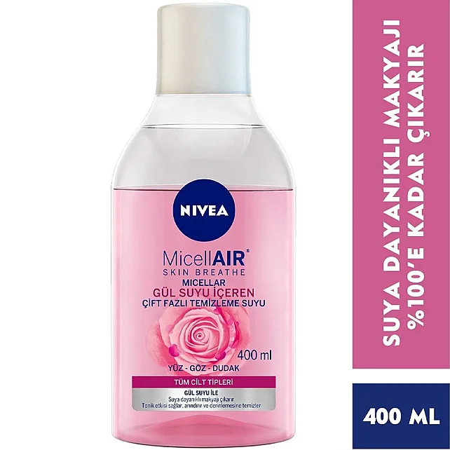 Nivea Aqua Rose Çift Fazlı Micellar Makyaj Temizleme Suyu 400ml - 2