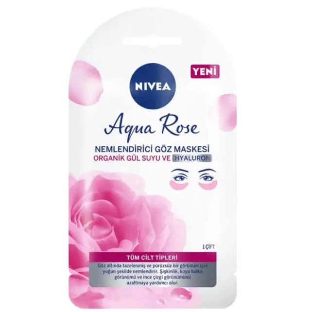 Nivea Aqua Rose Nemlendirici Göz Maskesi - 1