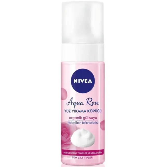 Nivea Aqua Rose Organik Gül Suyu İçerikli Yüz Yıkama Köpüğü 150ml - 1