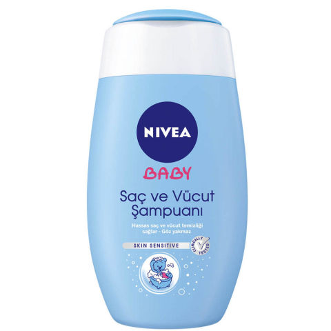 Nivea Baby Skin Sensitive Bebekler İçin Saç ve Vücut Şampuanı 200ml Nivea Baby Skin Sensitive Bebekler İçin Saç ve Vücut Şampuanı 200ml