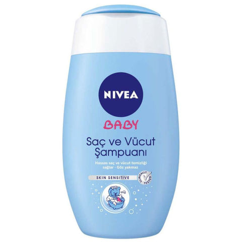Nivea Baby Skin Sensitive Bebekler İçin Saç ve Vücut Şampuanı 500ml Nivea Baby Skin Sensitive Bebekler İçin Saç ve Vücut Şampuanı 500ml