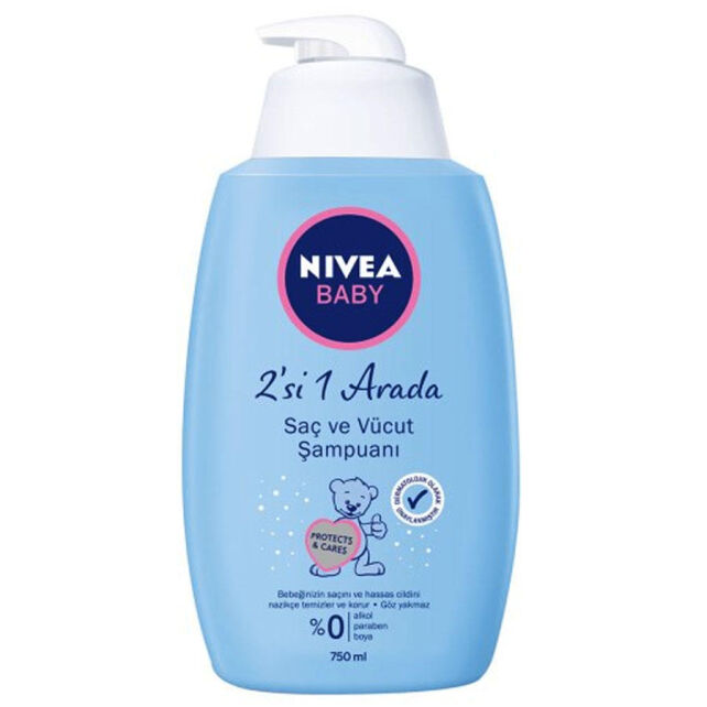 Nivea Baby Skin Sensitive Bebekler İçin Saç ve Vücut Şampuanı 750ml Nivea Baby Skin Sensitive Bebekler İçin Saç ve Vücut Şampuanı 750ml