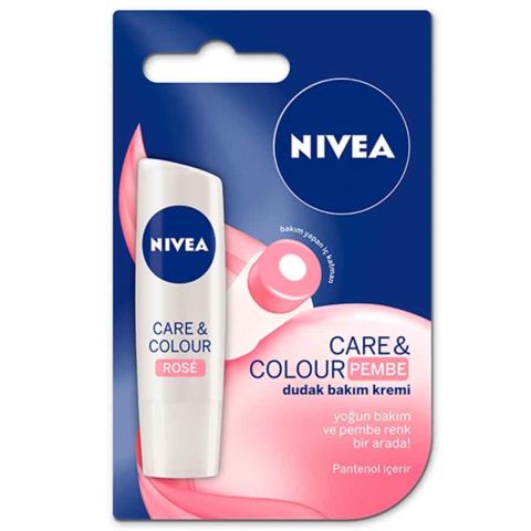 Nivea Care & Colour Pink - Dudak Balmı Pembe 4,8gr Nivea Care & Colour Pink - Dudak Balmı Pembe 4,8gr