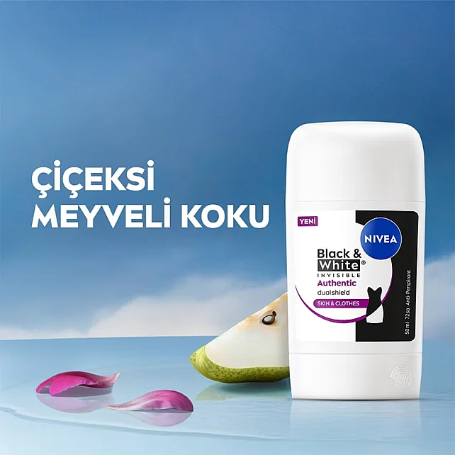 Nivea Black & White Authentic - Kadın Stick Deodorant 50ml - 2
