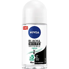 Nivea Black & White Invisible Pure - Kadın Roll On Deodorant 50ml - Nivea