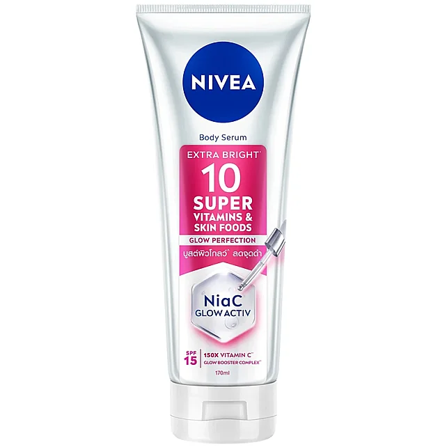 Nivea Body Serum Super 10 Extra Bright SPF 15 - Serum Etkili Parlaklık Kazandıran Vücut Losyonu 170ml - 1