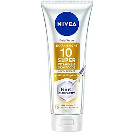 Nivea Body Serum Super 10 Extra Bright SPF 15 - Serum Etkili Aydınlatıcı Vücut Losyonu 170ml - Nivea