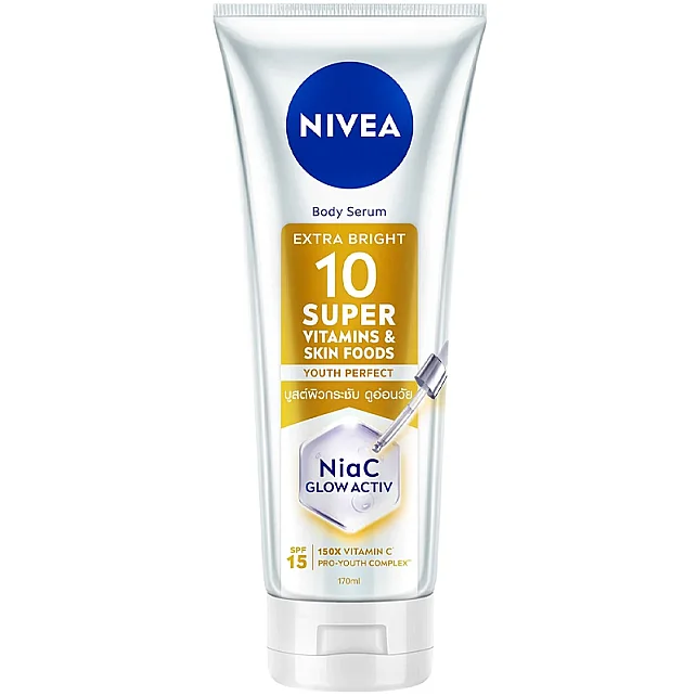 Nivea Body Serum Super 10 Extra Bright SPF 15 - Serum Etkili Aydınlatıcı Vücut Losyonu 170ml - 1