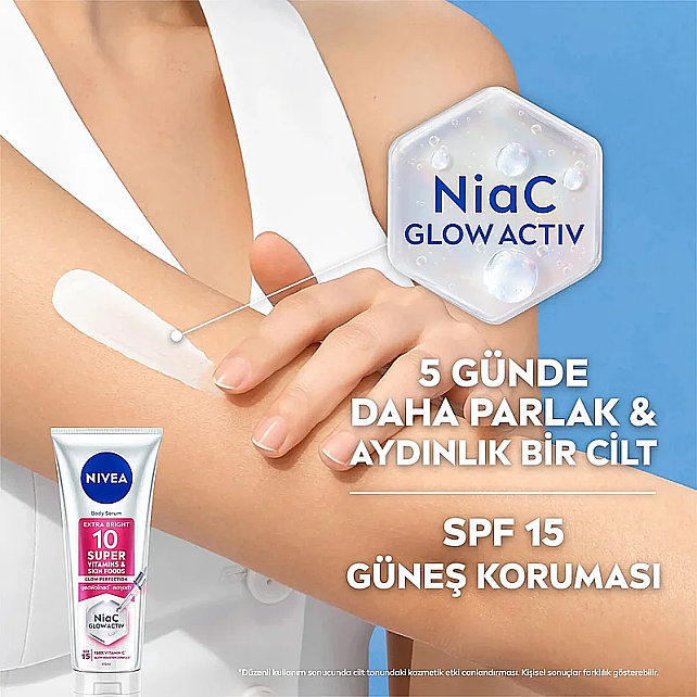 Nivea Body Serum Super 10 Extra Bright SPF 15 - Serum Etkili Parlaklık Kazandıran Vücut Losyonu 170ml - 4