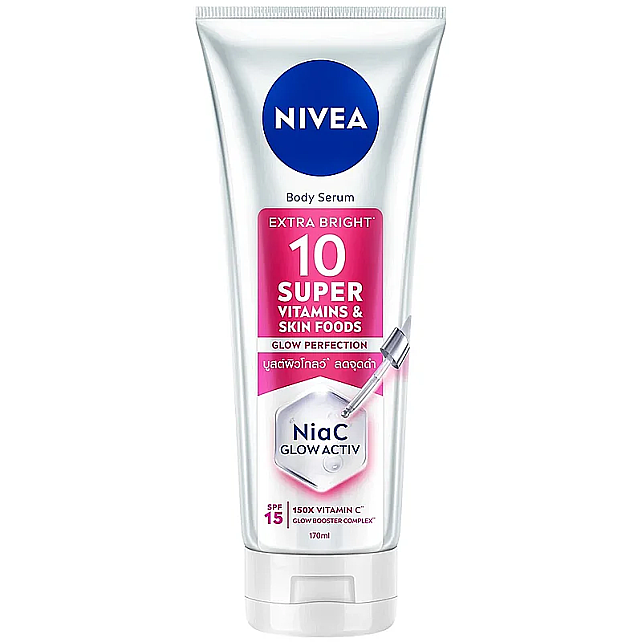 Nivea Body Serum Super 10 Extra Bright SPF 15 - Serum Etkili Parlaklık Kazandıran Vücut Losyonu 170ml - 1