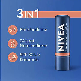 Nivea Caring Beauty Lip Cheek SPF 30 - Yanak ve Dudak Renklendirici Nude 4.8gr - 3