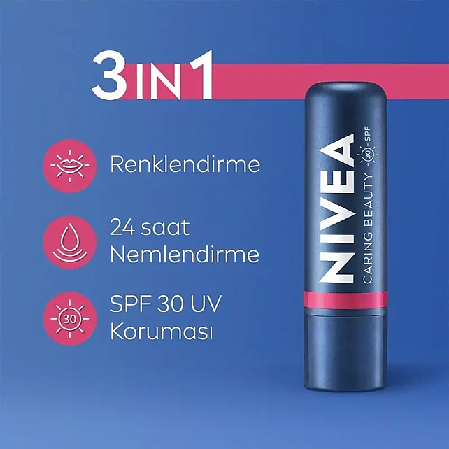 Nivea Caring Beauty Lip Cheek SPF 30 - Yanak ve Dudak Renklendirici Pink 4.8g - 2