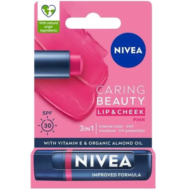Nivea Caring Beauty Lip Cheek SPF 30 - Yanak ve Dudak Renklendirici Pink 4.8g - 1