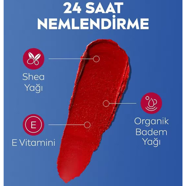 Nivea Caring Beauty Lip Cheek SPF 30 - Yanak ve Dudak Renklendirici Red 4.8g - 2