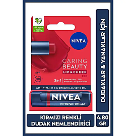 Nivea Caring Beauty Lip Cheek SPF 30 - Yanak ve Dudak Renklendirici Red 4.8gr - 4