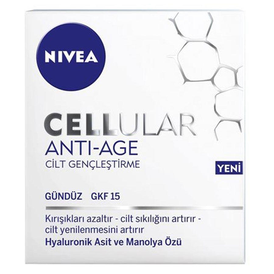 Nivea Cellular Anti-Age Day Cream SPF 15 - Yaşlanma Karşıtı Gündüz Bakım Kremi 15ml Nivea Cellular Anti-Age Day Cream SPF 15 - Yaşlanma Karşıtı Gündüz Bakım Kremi 15ml