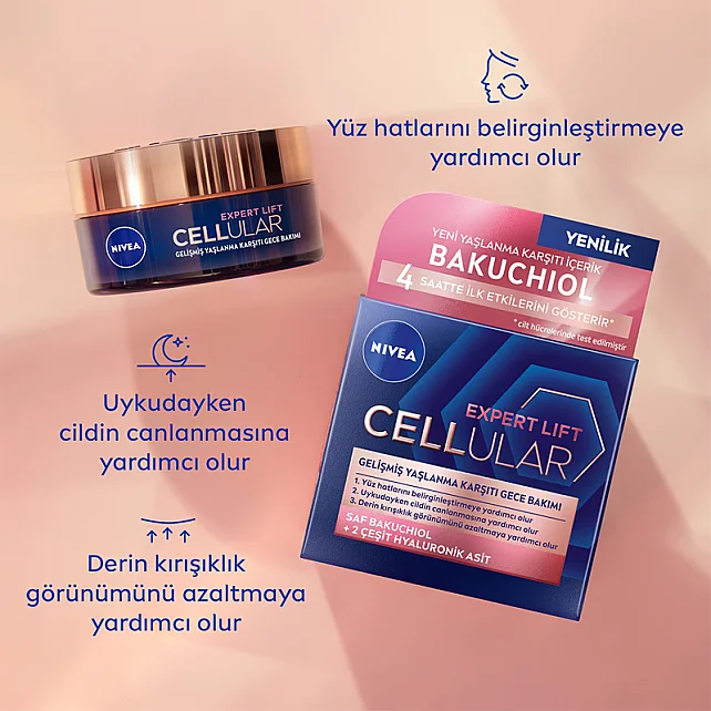 Nivea Cellular Expert Lift Night Care - Yaşlanma Karşıtı Gece Kremi 50ml - 2