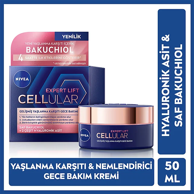 Nivea Cellular Expert Lift Night Care - Yaşlanma Karşıtı Gece Kremi 50ml - 7