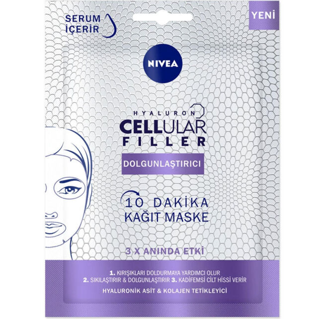 Nivea Cellular Filler 10 Dakikada Kağıt Maske Nivea Cellular Filler 10 Dakikada Kağıt Maske