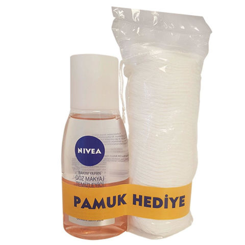 Nivea Bakım Yapan Göz Makyaj Temizleyici 125ml & Disk Pamuk Hediye Nivea Bakım Yapan Göz Makyaj Temizleyici 125ml & Disk Pamuk Hediye