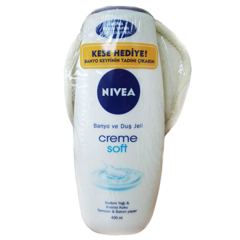 Nivea Creme Sof Body Shampoo Nemlendirici Vücut Şampuanı 400ml - Vücut Kesesi Hediye Nivea Creme Sof Body Shampoo Nemlendirici Vücut Şampuanı 400ml - Vücut Kesesi Hediye
