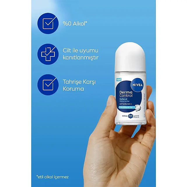Nivea Derma Control Defend Roll-On Deodorant 50ml - 6