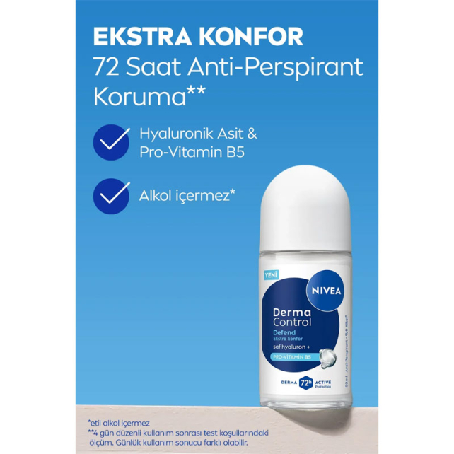 Nivea Derma Control Defend Roll-On Deodorant 50ml - 3