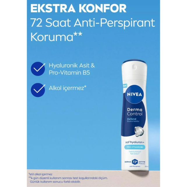 Nivea Derma Control Defend Sprey Deodorant 150ml - 3