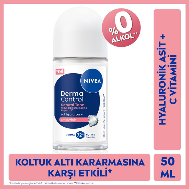 Nivea Derma Control Natural Roll-On Deodorant 50ml - 2