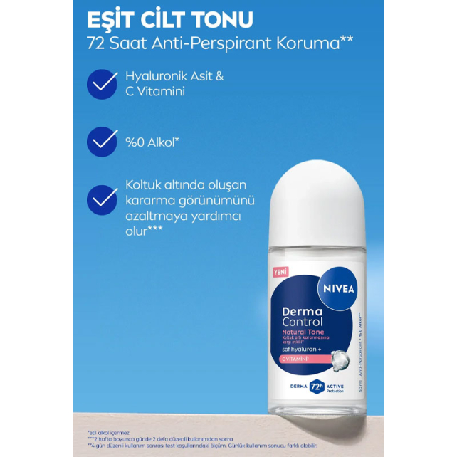Nivea Derma Control Natural Roll-On Deodorant 50ml - 3
