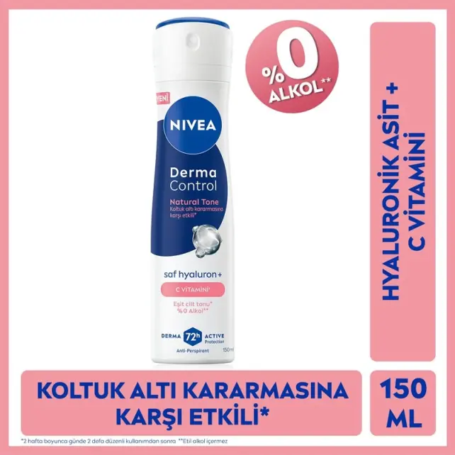 Nivea Derma Control Natural Sprey Deodorant 150ml - 2