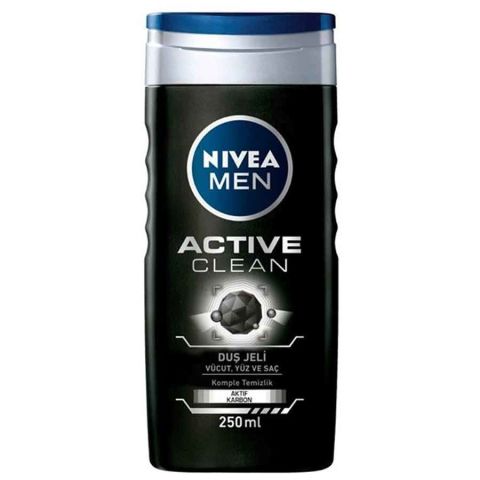 Nivea Men Active Clean - Erkekler İçin Duş Jeli 250ml Nivea Men Active Clean - Erkekler İçin Duş Jeli 250ml