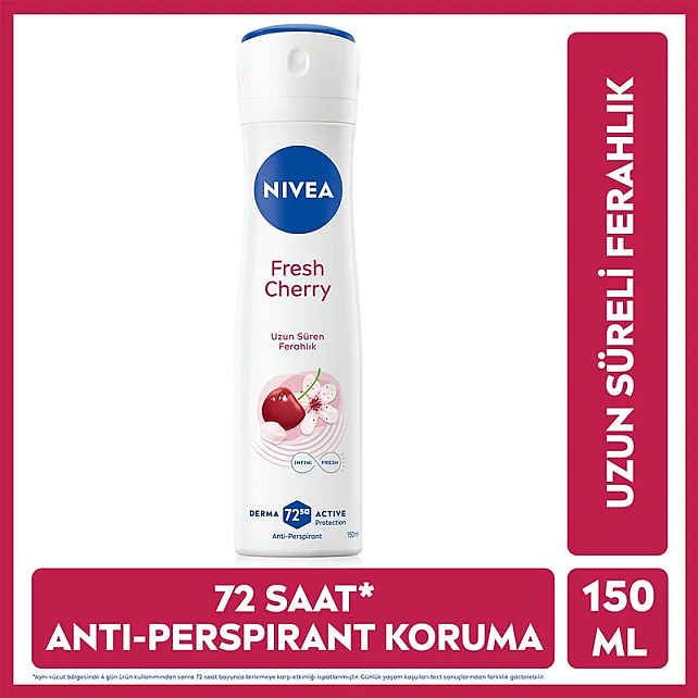 Nivea Fresh Cherry Kadın Sprey Deodorant 150ml - 3