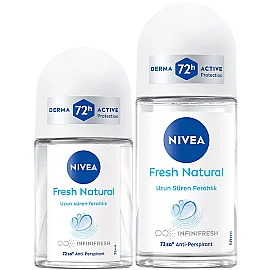 Nivea Fresh Natural Kadın Deodorant Roll On 50 ml & Mini Deodorant Roll On 25ml - Nivea