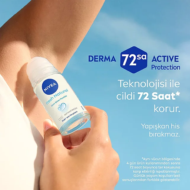 Nivea Fresh Natural Kadın Deodorant Roll On 50 ml & Mini Deodorant Roll On 25ml - 3