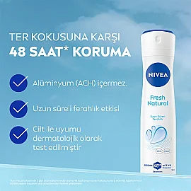 Nivea Fresh Natural Kadın Deodorant Sprey 150 ml & Mini Roll On Deodorant 25ml - 2