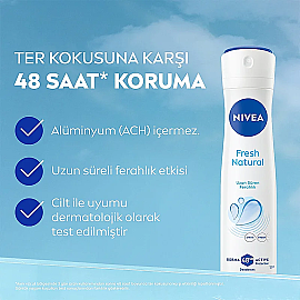 Nivea Fresh Natural Kadın Deodorant Sprey 150ml & Mini Roll-On Deodorant 25ml - 2