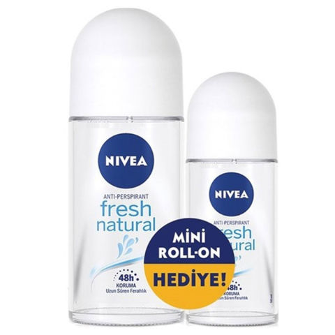 Nivea Fresh Natural Roll-On Deodorant 50ml & Seyahat Boy 25ml Hediye Nivea Fresh Natural Roll-On Deodorant 50ml & Seyahat Boy 25ml Hediye