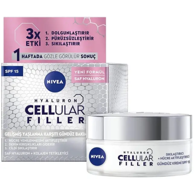 Nivea Hyaluron Celluar Filler SPF 15 - Gündüz Bakım Kremi 50ml - 1