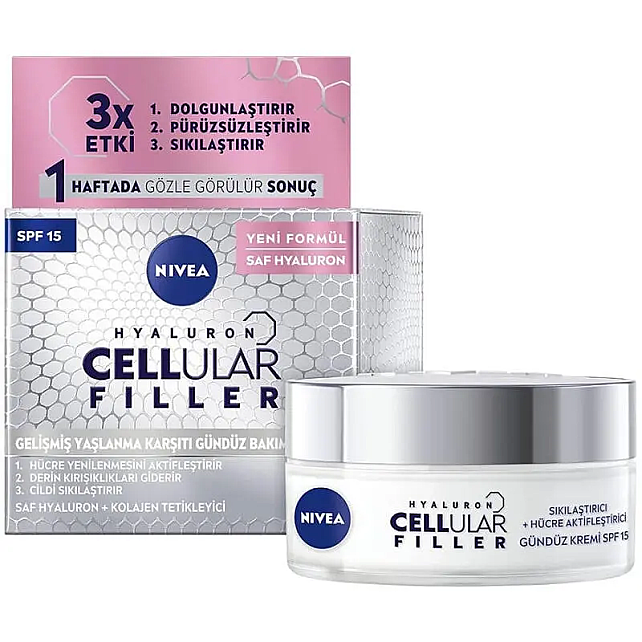 Nivea Hyaluron Cellular Filler SPF 15 - Gündüz Bakım Kremi 50ml - 1