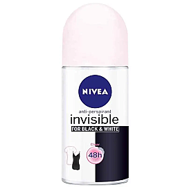 Nivea Invisible For Black & White Clear - Kadın Roll-On Deodorant 50ml - Nivea